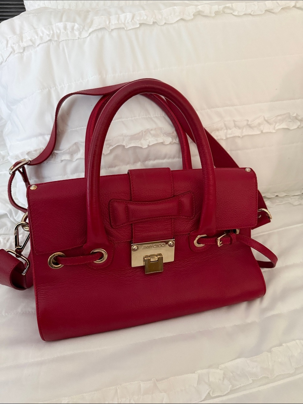 JIMMY CHOO Rosalie Satchel with crossbody strap